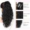 image:imageREECHO Ponytail Extension 14 Inch Curly Claw Pony Tails Hair Extensions Clip in Ponytail Hair Extensions Natural Synthetic Hairpiece for Women Everyday Wear  Platinum BlondeBlack