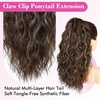 image:imageREECHO Ponytail Extension 14 Inch Curly Claw Pony Tails Hair Extensions Clip in Ponytail Hair Extensions Natural Synthetic Hairpiece for Women Everyday Wear  Platinum BlondeChocolate Brown with Caramel Blonde Highlights