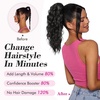 image:imageREECHO Ponytail Extension 14 Inch Curly Claw Pony Tails Hair Extensions Clip in Ponytail Hair Extensions Natural Synthetic Hairpiece for Women Everyday Wear  Platinum BlondeGreyBrownSilverWhite Mixed