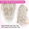 image:imageREECHO Ponytail Extension 14 Inch Curly Claw Pony Tails Hair Extensions Clip in Ponytail Hair Extensions Natural Synthetic Hairpiece for Women Everyday Wear  Platinum BlondePlatinum Blonde