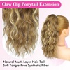 image:imageREECHO Ponytail Extension 14 Inch Curly Claw Pony Tails Hair Extensions Clip in Ponytail Hair Extensions Natural Synthetic Hairpiece for Women Everyday Wear  Platinum BlondeMedium Blonde with Highlights