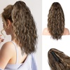 image:imageREECHO Ponytail Extension 14 Inch Curly Claw Pony Tails Hair Extensions Clip in Ponytail Hair Extensions Natural Synthetic Hairpiece for Women Everyday Wear  Platinum BlondeChocolate Brown with Blonde Highlights