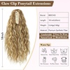 image:imageREECHO Ponytail Extension 14 Inch Curly Claw Pony Tails Hair Extensions Clip in Ponytail Hair Extensions Natural Synthetic Hairpiece for Women Everyday Wear  Platinum BlondeMedium Blonde with Highlights