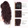 image:imageREECHO Ponytail Extension 14 Inch Curly Claw Pony Tails Hair Extensions Clip in Ponytail Hair Extensions Natural Synthetic Hairpiece for Women Everyday Wear  Platinum BlondeBurgundy