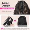 image:imageREECHO Ponytail Extension 14 Inch Curly Claw Pony Tails Hair Extensions Clip in Ponytail Hair Extensions Natural Synthetic Hairpiece for Women Everyday Wear  Platinum BlondeChocolate Brown with Blonde Highlights