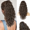 image:imageREECHO Ponytail Extension 14 Inch Curly Claw Pony Tails Hair Extensions Clip in Ponytail Hair Extensions Natural Synthetic Hairpiece for Women Everyday Wear  Platinum BlondeDark Chocolate Brown