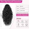 image:imageREECHO Ponytail Extension 14 Inch Curly Claw Pony Tails Hair Extensions Clip in Ponytail Hair Extensions Natural Synthetic Hairpiece for Women Everyday Wear  Platinum BlondeBlack