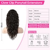 image:imageREECHO Ponytail Extension 30 Long Claw Clip Ponytail Extension for Women Curly Pony Tails Hair Extensions Clip in Synthetic Hairpiece for Women Platinum BlondeBlack Brown