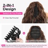 image:imageREECHO Ponytail Extension 30 Long Claw Clip Ponytail Extension for Women Curly Pony Tails Hair Extensions Clip in Synthetic Hairpiece for Women Platinum BlondeBurgundy