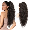 image:imageREECHO Ponytail Extension 30 Long Claw Clip Ponytail Extension for Women Curly Pony Tails Hair Extensions Clip in Synthetic Hairpiece for Women Platinum BlondeBlack Brown