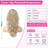 image:imageREECHO Ponytail Extension 30 Long Claw Clip Ponytail Extension for Women Curly Pony Tails Hair Extensions Clip in Synthetic Hairpiece for Women Platinum BlondeMedium Blonde