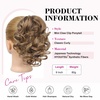 image:imageREECHO Ponytail Extension 9 Claw Clip in Short Curly Wavy Pony Hair Extension Jaw Clip on Pony Tail HP001 Hairpiece for Women  Chocolate Brown with HighlightsLight Brown with Blonde Highlights