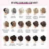 image:imageREECHO Ponytail Extension 9 Claw Clip in Short Curly Wavy Pony Hair Extension Jaw Clip on Pony Tail HP001 Hairpiece for Women  Chocolate Brown with HighlightsLight Brown with Blonde Highlights