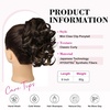 image:imageREECHO Ponytail Extension 9 Claw Clip in Short Curly Wavy Pony Hair Extension Jaw Clip on Pony Tail HP001 Hairpiece for Women  Chocolate Brown with HighlightsDark Brown with Highlights