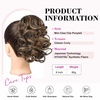 image:imageREECHO Ponytail Extension 9 Claw Clip in Short Curly Wavy Pony Hair Extension Jaw Clip on Pony Tail HP001 Hairpiece for Women  Chocolate Brown with HighlightsChocolate Brown with Highlights