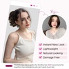 image:imageREECHO Ponytail Extension 9 Claw Clip in Short Curly Wavy Pony Hair Extension Jaw Clip on Pony Tail HP001 Hairpiece for Women  Chocolate Brown with HighlightsLight Golden Brown