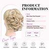 image:imageREECHO Ponytail Extension 9 Claw Clip in Short Curly Wavy Pony Hair Extension Jaw Clip on Pony Tail HP001 Hairpiece for Women  Chocolate Brown with HighlightsMedium Blonde