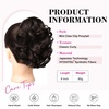 image:imageREECHO Ponytail Extension 9 Claw Clip in Short Curly Wavy Pony Hair Extension Jaw Clip on Pony Tail HP001 Hairpiece for Women  Chocolate Brown with HighlightsDeep Brown