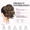 image:imageREECHO Ponytail Extension 9 Claw Clip in Short Curly Wavy Pony Hair Extension Jaw Clip on Pony Tail HP001 Hairpiece for Women  Chocolate Brown with HighlightsChestnut Brown with Golden Highlights