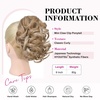 image:imageREECHO Ponytail Extension 9 Claw Clip in Short Curly Wavy Pony Hair Extension Jaw Clip on Pony Tail HP001 Hairpiece for Women  Chocolate Brown with HighlightsHoney Blonde with Highlights
