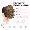 image:imageREECHO Ponytail Extension 9 Claw Clip in Short Curly Wavy Pony Hair Extension Jaw Clip on Pony Tail HP001 Hairpiece for Women  Chocolate Brown with HighlightsLight Golden Brown