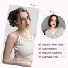 image:imageREECHO Ponytail Extension 9 Claw Clip in Short Curly Wavy Pony Hair Extension Jaw Clip on Pony Tail HP001 Hairpiece for Women  Chocolate Brown with HighlightsDark Ash Blonde with Golden Ends