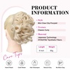 image:imageREECHO Ponytail Extension 9 Claw Clip in Short Curly Wavy Pony Hair Extension Jaw Clip on Pony Tail HP001 Hairpiece for Women  Chocolate Brown with HighlightsLight Blonde