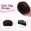 image:imageREECHO Space Bun Hair Pieces 2 PCS Mini Claw Clip in Messy amp Cat Ears Fake Hair Bun Extensions HB001 Wig Accessory Updo Hairpieces for Women Pack of 235 Wavy Black BrownBurgundy