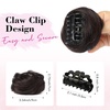 image:imageREECHO Space Bun Hair Pieces 2 PCS Mini Claw Clip in Messy amp Cat Ears Fake Hair Bun Extensions HB001 Wig Accessory Updo Hairpieces for Women Pack of 235 Wavy Black BrownDark Brown