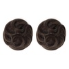 image:imageREECHO Space Bun Hair Pieces 2 PCS Mini Claw Clip in Messy amp Cat Ears Fake Hair Bun Extensions HB001 Wig Accessory Updo Hairpieces for Women Pack of 235 Wavy Black BrownDark Brown with Copper Highlights