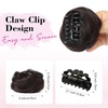 image:imageREECHO Space Bun Hair Pieces 2 PCS Mini Claw Clip in Messy amp Cat Ears Fake Hair Bun Extensions HB001 Wig Accessory Updo Hairpieces for Women Pack of 235 Wavy Black BrownBlack Brown