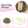 image:imageREECHO Space Bun Hair Pieces 2 PCS Mini Claw Clip in Messy amp Cat Ears Fake Hair Bun Extensions HB001 Wig Accessory Updo Hairpieces for Women Pack of 235 Wavy Black BrownLight Brown with Highlights