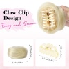 image:imageREECHO Space Bun Hair Pieces 2 PCS Mini Claw Clip in Messy amp Cat Ears Fake Hair Bun Extensions HB001 Wig Accessory Updo Hairpieces for Women Pack of 235 Wavy Black BrownNatural Blonde