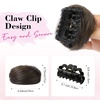 image:imageREECHO Space Bun Hair Pieces 2 PCS Mini Claw Clip in Messy amp Cat Ears Fake Hair Bun Extensions HB001 Wig Accessory Updo Hairpieces for Women Pack of 235 Wavy Black BrownMedium Brown with Highlights