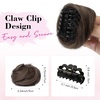 image:imageREECHO Space Bun Hair Pieces 2 PCS Mini Claw Clip in Messy amp Cat Ears Fake Hair Bun Extensions HB001 Wig Accessory Updo Hairpieces for Women Pack of 235 Wavy Black BrownMedium Brown with Highlights