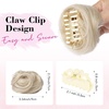 image:imageREECHO Space Bun Hair Pieces 2 PCS Mini Claw Clip in Messy amp Cat Ears Fake Hair Bun Extensions HB001 Wig Accessory Updo Hairpieces for Women Pack of 235 Wavy Black BrownMedium Blonde with Pale Highlights