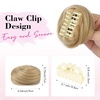image:imageREECHO Space Bun Hair Pieces 2 PCS Mini Claw Clip in Messy amp Cat Ears Fake Hair Bun Extensions HB001 Wig Accessory Updo Hairpieces for Women Pack of 235 Wavy Black BrownGolden Blonde and Bleach Blonde Mixed