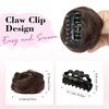 image:imageREECHO Space Bun Hair Pieces 2 PCS Mini Claw Clip in Messy amp Cat Ears Fake Hair Bun Extensions HB001 Wig Accessory Updo Hairpieces for Women Pack of 235 Wavy Black BrownDark Chocolate Brown
