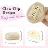 image:imageREECHO Space Bun Hair Pieces 2 PCS Mini Claw Clip in Messy amp Cat Ears Fake Hair Bun Extensions HB001 Wig Accessory Updo Hairpieces for Women Pack of 235 Wavy Black BrownLight Blonde