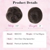 image:imageREECHO Space Bun Hair Pieces 2 PCS Mini Claw Clip in Messy amp Cat Ears Fake Hair Bun Extensions HB001 Wig Accessory Updo Hairpieces for Women Pack of 235 Wavy Black BrownBurgundy