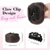 image:imageREECHO Space Bun Hair Pieces 2 PCS Mini Claw Clip in Messy amp Cat Ears Fake Hair Bun Extensions HB001 Wig Accessory Updo Hairpieces for Women Pack of 235 Wavy Black BrownCool Dark Brown
