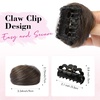 image:imageREECHO Space Bun Hair Pieces 2 PCS Mini Claw Clip in Messy amp Cat Ears Fake Hair Bun Extensions HB001 Wig Accessory Updo Hairpieces for Women Pack of 235 Wavy Black BrownMedium Ash Brown