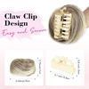 image:imageREECHO Space Bun Hair Pieces 2 PCS Mini Claw Clip in Messy amp Cat Ears Fake Hair Bun Extensions HB001 Wig Accessory Updo Hairpieces for Women Pack of 235 Wavy Black BrownAsh Brown with Blonde Tips