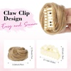 image:imageREECHO Space Bun Hair Pieces 2 PCS Mini Claw Clip in Messy amp Cat Ears Fake Hair Bun Extensions HB001 Wig Accessory Updo Hairpieces for Women Pack of 235 Wavy Black BrownGolden with Blonde Highlights