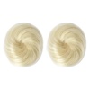 image:imageREECHO Space Bun Hair Pieces 2 PCS Mini Claw Clip in Messy amp Cat Ears Fake Hair Bun Extensions HB001 Wig Accessory Updo Hairpieces for Women Pack of 235 Wavy Black BrownNatural Blonde