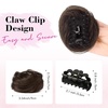 image:imageREECHO Space Bun Hair Pieces 2 PCS Mini Claw Clip in Messy amp Cat Ears Fake Hair Bun Extensions HB001 Wig Accessory Updo Hairpieces for Women Pack of 235 Wavy Black BrownDeep Brown