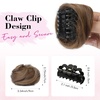 image:imageREECHO Space Bun Hair Pieces 2 PCS Mini Claw Clip in Messy amp Cat Ears Fake Hair Bun Extensions HB001 Wig Accessory Updo Hairpieces for Women Pack of 235 Wavy Black BrownLight Chocolate Brown