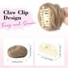 image:imageREECHO Space Bun Hair Pieces 2 PCS Mini Claw Clip in Messy amp Cat Ears Fake Hair Bun Extensions HB001 Wig Accessory Updo Hairpieces for Women Pack of 235 Wavy Black BrownDark Blonde