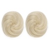 image:imageREECHO Space Bun Hair Pieces 2 PCS Mini Claw Clip in Messy amp Cat Ears Fake Hair Bun Extensions HB001 Wig Accessory Updo Hairpieces for Women Pack of 235 Wavy Black BrownLight Blonde