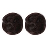 image:imageREECHO Space Bun Hair Pieces 2 PCS Mini Claw Clip in Messy amp Cat Ears Fake Hair Bun Extensions HB001 Wig Accessory Updo Hairpieces for Women Pack of 235 Wavy Black BrownDark Brown
